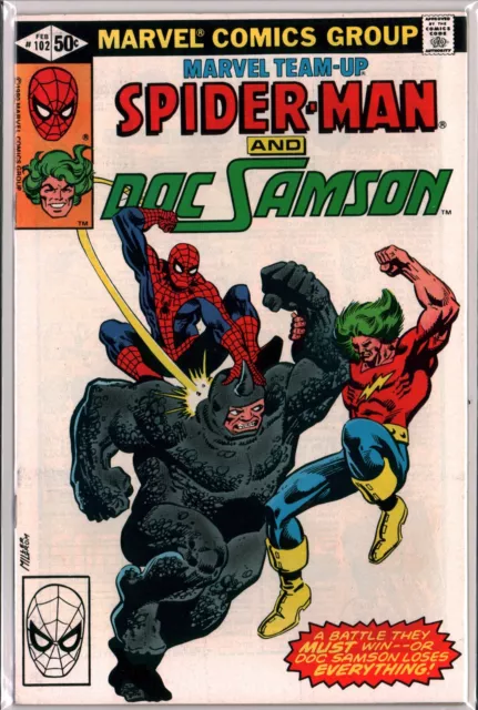 MARVEL TEAM-UP #102 Amazing SPIDER-MAN and DOC SAMSON (1974) NM (9.4)