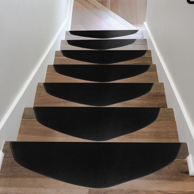A 15 Pezzi di tappetini per Scale in Stile Europeo tappetini per gradini autoadesivi Senza Adesivo tappetini per la casa Antiscivolo tappeti per Scale in Legno massello N 