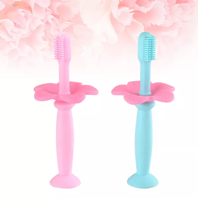 2 Pcs Child Finger Brush for Baby Teeth Tooth Cleaning Tool