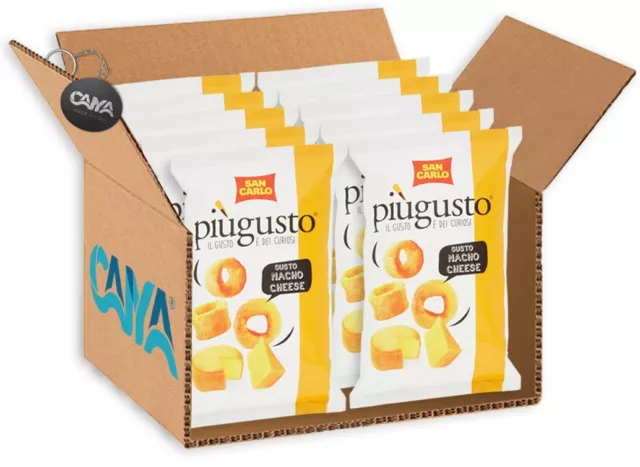 10X San Carlo Più Gusto Nacho Cheese Formaggio e Pomodoro 45g + Portachiavi