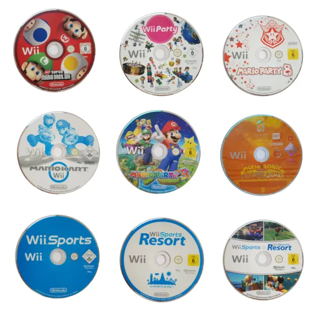 Nintendo Wii Spiele zur Auswahl Mario Kart, Mario Party 8 9 , Sports nur CD