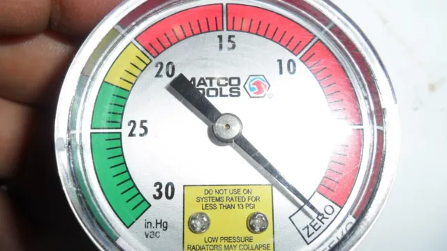 Matco TOOLS   Vacuum REPLACEMENT  gauge MCR10001 MCR1031A BIN FREE SHIP