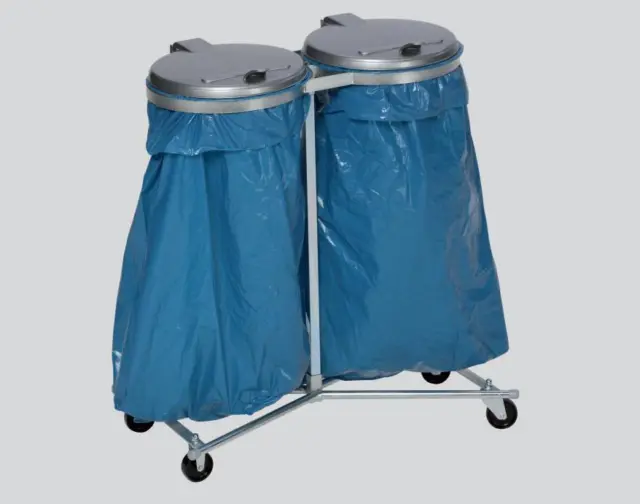 VAR Doppel Müllsackhalter Müllsackständer Abfallbehälter 1053 für 2 Säcke