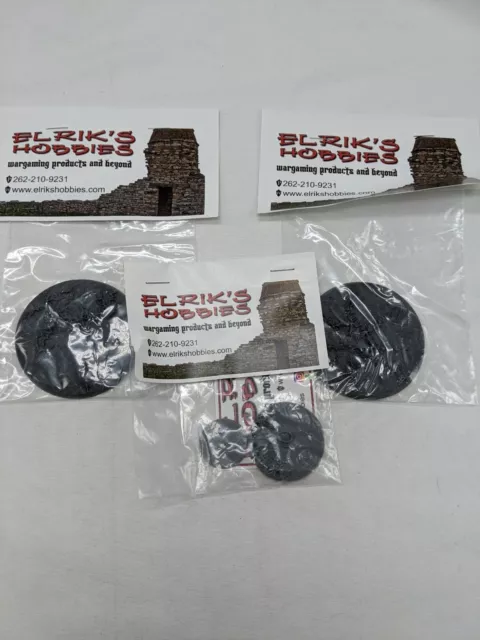 Lot Of (3) Warhammer 40K Elriks Hobbies Terrain Scenery Bases