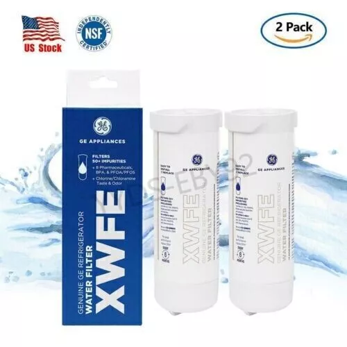 1~2 Pack Genuine GE XWFE OEM Refrigerator Replacment Water Filter without chip--