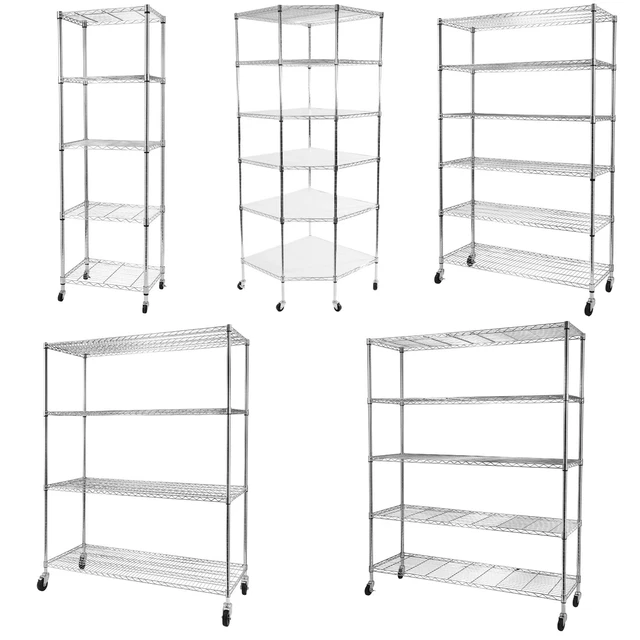 HEAVY DUTY 180H Adjustable Wire Shelving Unit NSF Metal Shelf Rack with