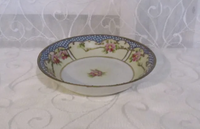 Vintage NIPPON Porcelain / China Hand Painted Gilded Bowl Or Dish.