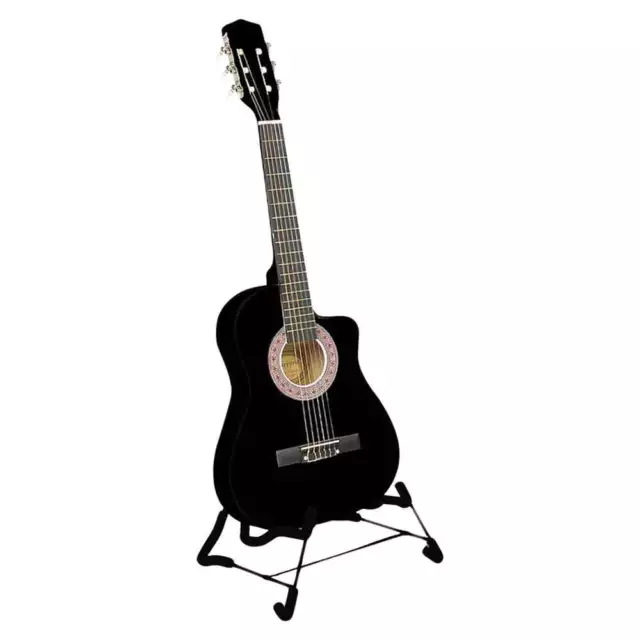 KARRERA 38IN CUTAWAY Acoustic Guitar with guitar bag - Black $71.39 ...