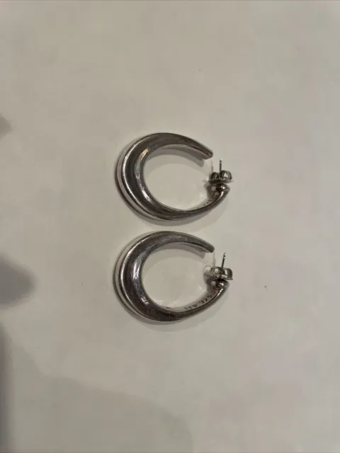 SSD Simon Sebbag 925 Sterling Silver Medium Oval Hoop Earrings