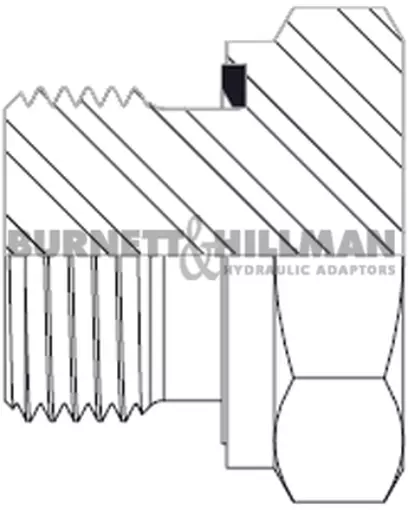 Burnett & Hillman BSP Male Solid Plug Captive Seal for 3869 Hydraulic Fitting 2