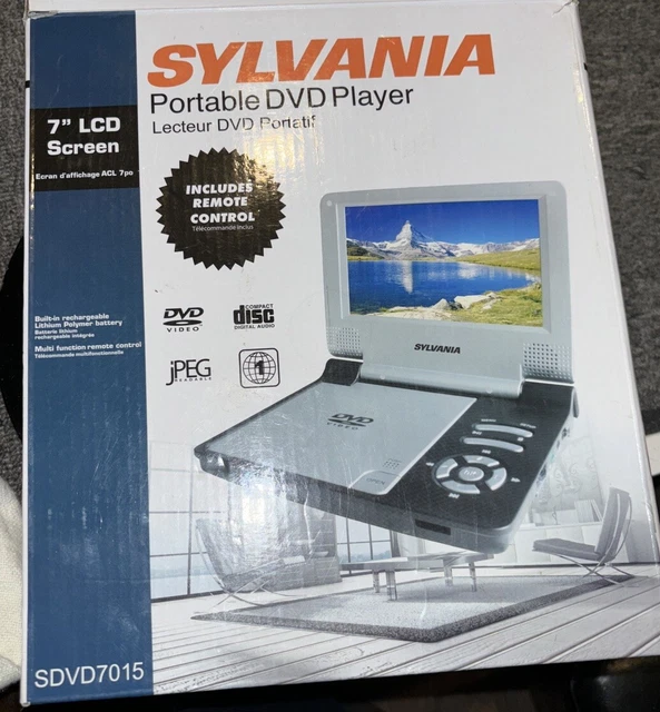SYLVANIA PORTABLE DVD player 7” LCD Swivel Screen Remote Manuals