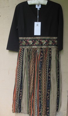NWT Vicky and Lucas Dress Stretch Top/Woven Skirt  Bust 36"  Medium
