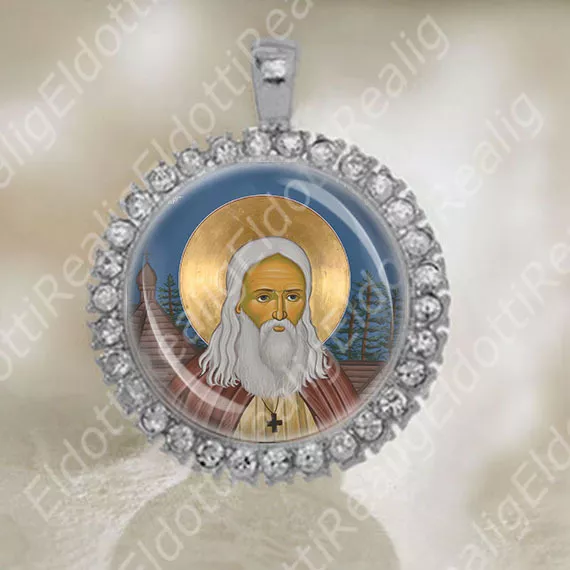 St Herman of Alaska Wonderworker Medal Orthodox Religious Silver Pendant