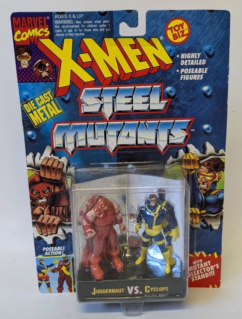 1994 Toy Biz Marvel X-MEN Steel Mutants JUGGERNAUT vs. CYCLOPS Action Figures