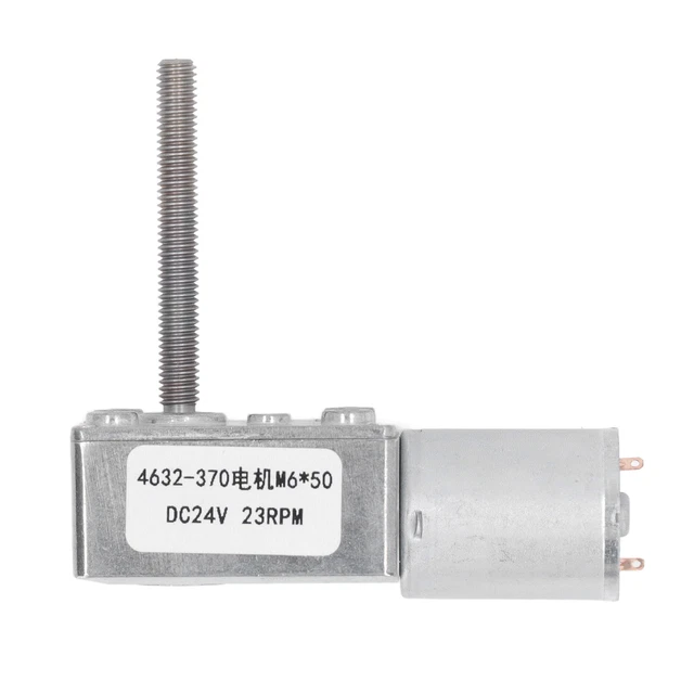 (23RPM)DC24V M6x50mm Moteur à Engrenage à Couple élevé Moteur