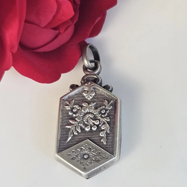 Pendentif Ancien En Argent 925 Grelot Motif Chat - Bola Grossesse, Diamètre 36mm, Occasion