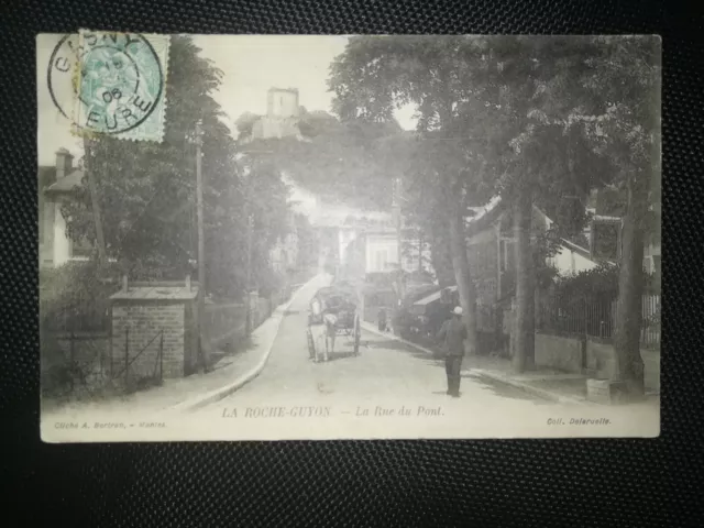 CPA 95 LA ROCHE GUYON - La Rue du Pont