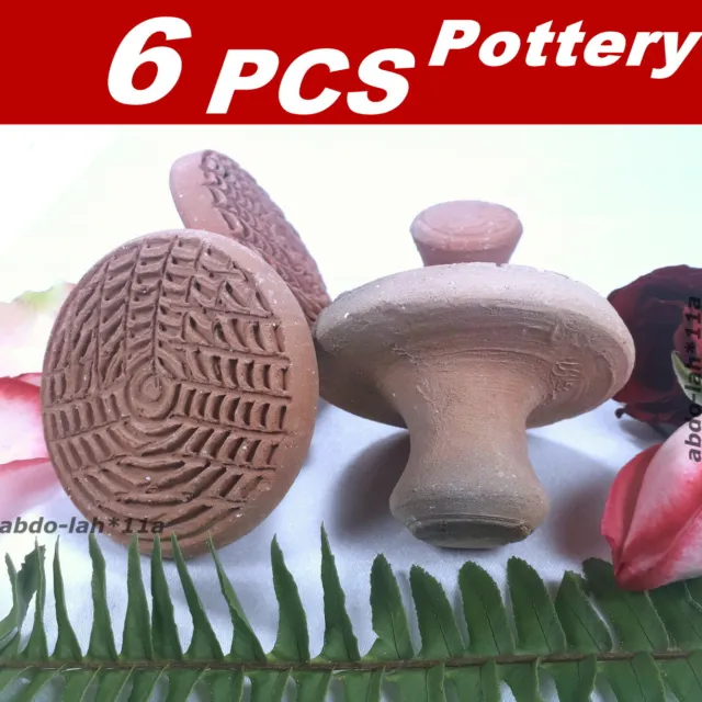6 esfoliati piede pietra artigianato marocchino fatti a mano, ceramica naturale
