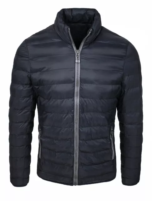 GIUBBOTTO PIUMINO UOMO NERO SLIM FIT CASUAL GIUBBINO GIACCA da S a 4XL
