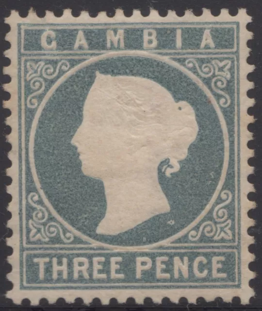 Gambia 1886 3d slate-grey QV, mh