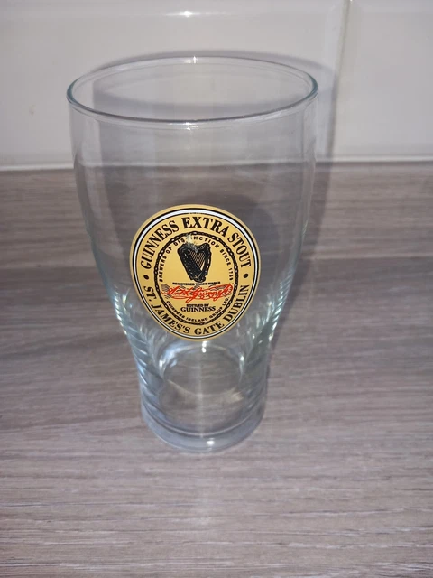 Guinness Extra Stout St James's Gate Dublin Pint Glass Collectable Mancave Bar