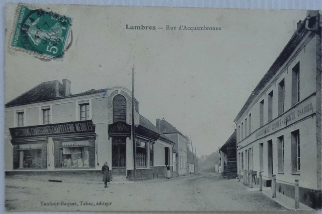 Lumbres 62 CPA Street D'Acquembronne Good Condition 1908