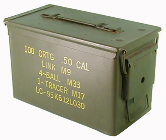 Gebrauchte US Army Munitionskiste Größe 2 Metallkiste GC Versteck Werkzeugkiste