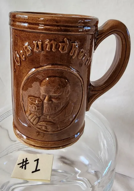 Vintage Gesundheit German Beer Stein Stoneware Mug Germany Rare