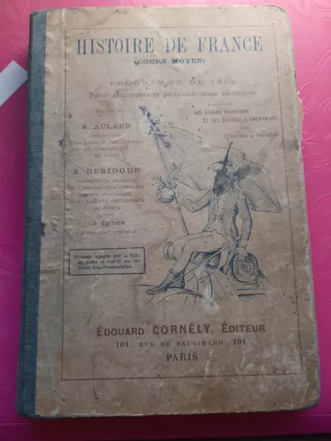 K01203 livre ancien histoire de France certificat d'étude programme 1894