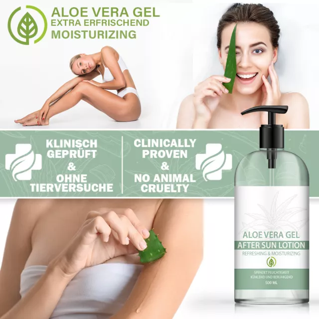 Saint Nutrition AFTER SUN - ALOE VERA GEL Feuchtigkeitsspendent für die Haut