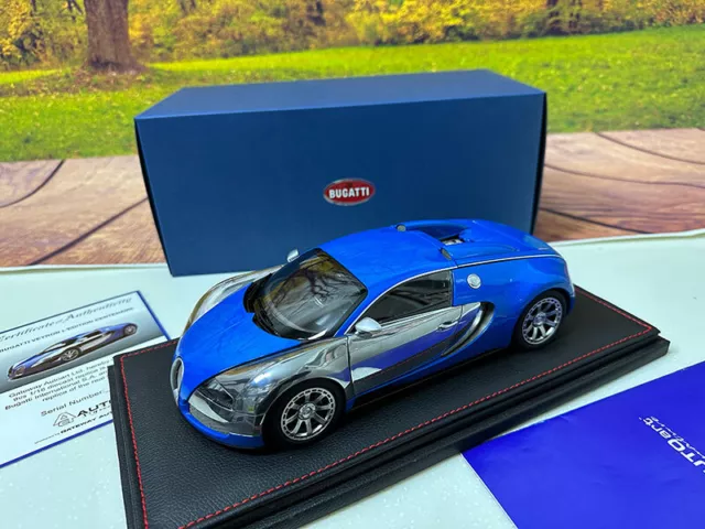AUTOart 1:18 Bugatti VEYRON LEDITION EB 16.4 Diecast Model Car Blue/White/Red