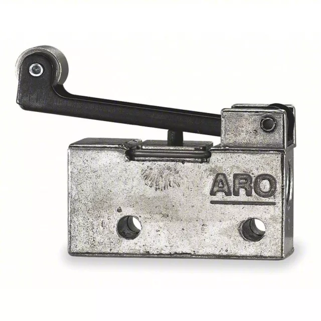 ARO Manual Air Control Valve: 1/8 in Valve Port Size, NPT, Roller Lever / Spring