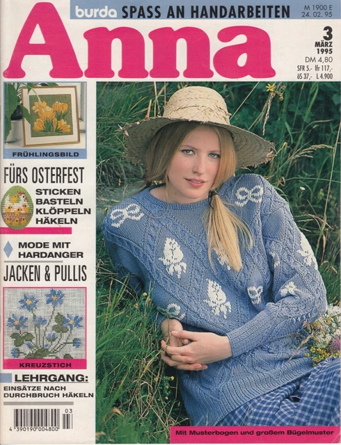 Handarbeitszeitschrift „Anna“ – Spass an Handarbeiten  – 3/1995