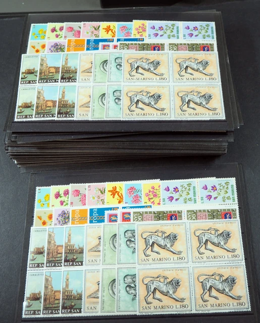 1971 San Marino; 100 komplette Jahrgänge, MiNr. 972-993, **/MNH, ME 500,-