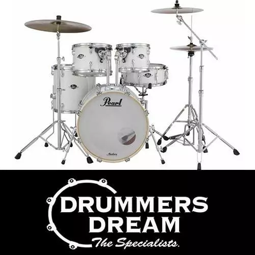 Pearl EXX Export Fusion Plus 5 Piece Drum Kit with Hardware - Pure White