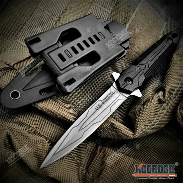 8.5" Hunting Knife Molle Compatible Kydex Sheath Fixed Blade Knife