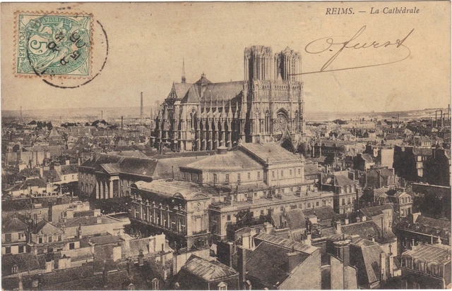 51 - cpa - REIMS - La cathédrale