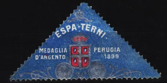 alte reklamemarke 1899 espa terni, silbermedaille provinczial-ausst.perugia/0331