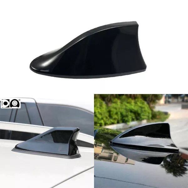 Black Universal Car Roof Radio AM/FM Signal Shark Fin Style Aerial Antenna Cover