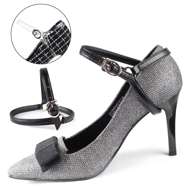 1 paire de sangles de ceinture détachables en PU pour tenir les chaussures à t
