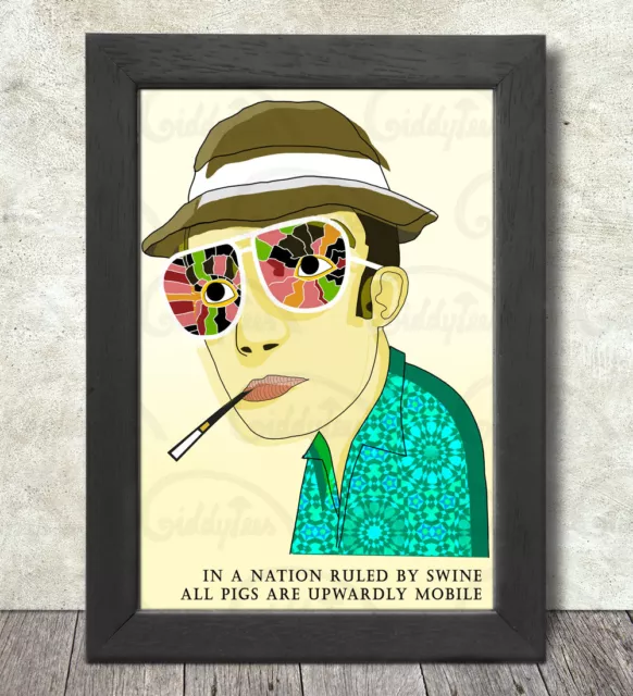Hunter S. Thompson Poster Print A3+ 13 x 19 in - 33 x 48 cm Psychedelic Design