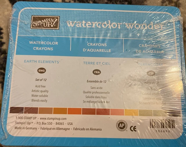 STAMPIN’ UP! WATERCOLOR Wonder Crayons EARTH ELEMENTS Set of 12 NEW