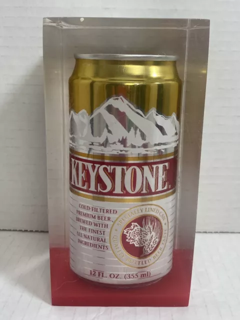 1993 Keystone Racing Schedule on Keystone Beer Can inside Acrylic Advertising
