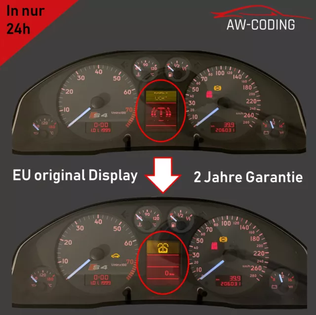 Audi A6 S6 4B FIS Display MFA Pixelfehler Reparatur Tacho Kombiinstrument defekt