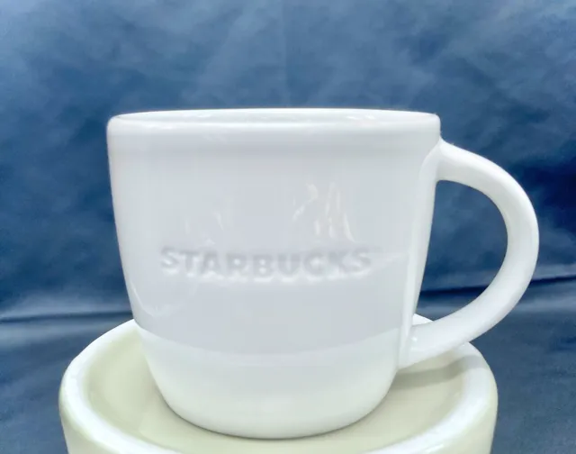 Starbucks Coffee 2010 Tous Droits White Espresso Demitasse Mug Cup
