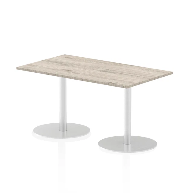Dynamic Italia 1400 X 800Mm Poseur Rectangular Table Grey Oak Top 725Mm High Leg