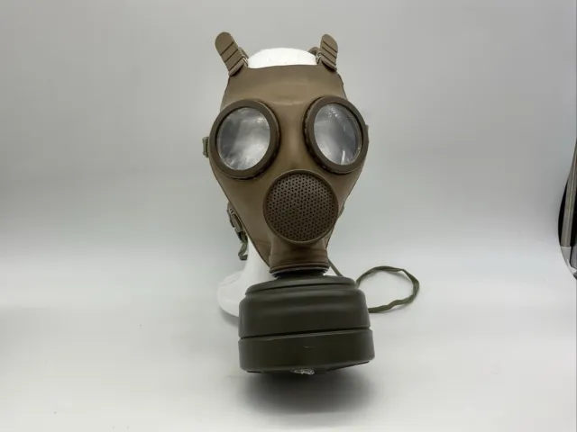 Military Issue Soldiers Gas Mask With Attached Filter  M51-C.B.B.