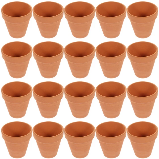 24 Mini Tontöpfe Mit Drainageloch – 3,5x3 Cm | Terrakotta, Wiederverwendbar | Für Deko, Pflanzen, Basteln