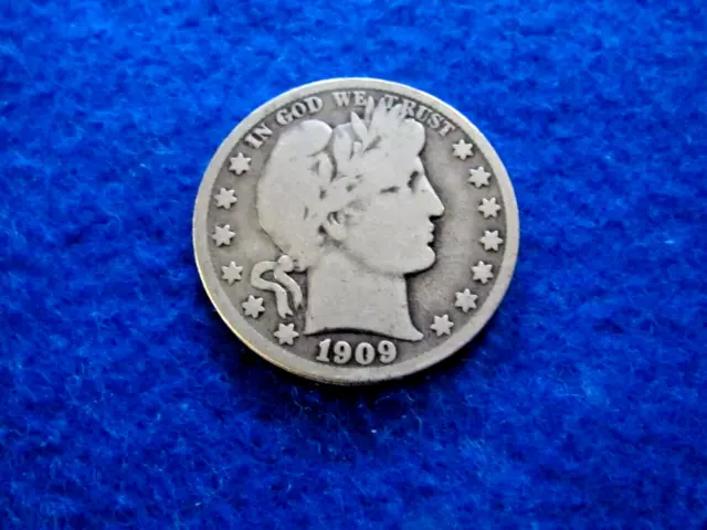 1909 S Barber Silver Half Dollar - Nicer Grade Circulated