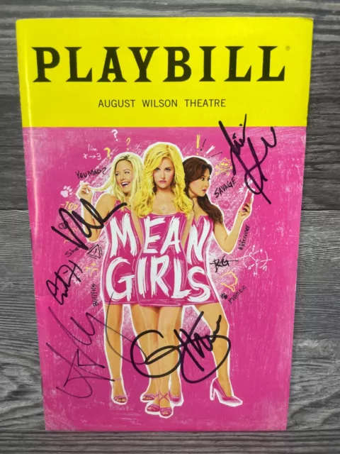 Mean Girls, Cast Signed, Playbill, February 2019, August Wilson Theatre